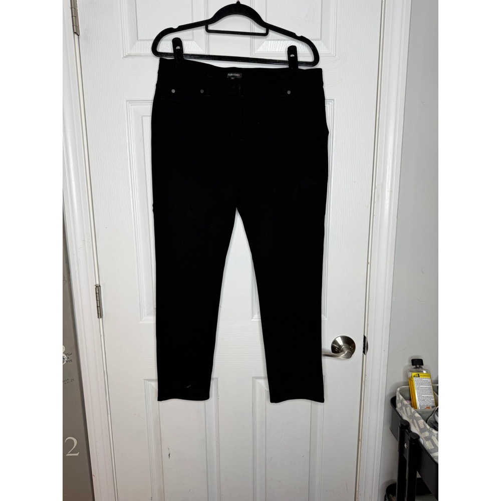 EILEEN FISHER NWT‎ Black Cropped Black Trousers Size 12 Closet Staple Minimalist